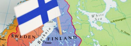 Финляндия. Флаг. Карта